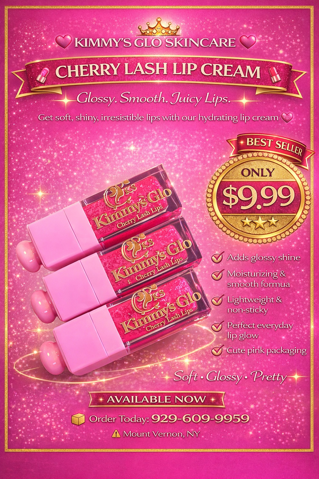 Crema labial rosa exuberante