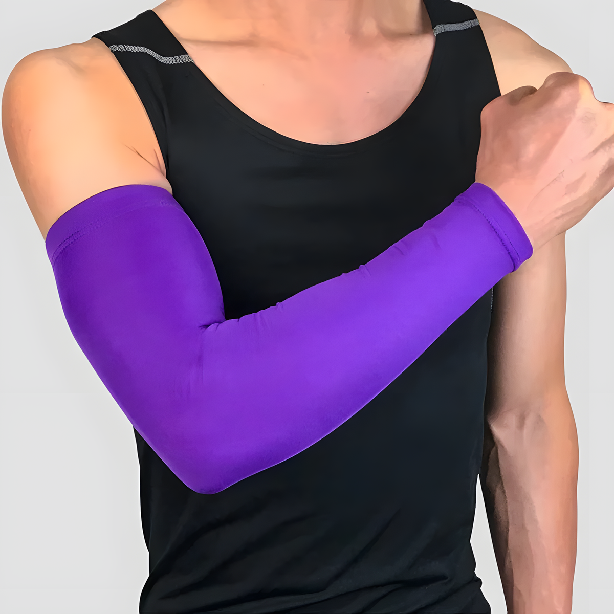 Single Sports Arm Sleeve with Grip Band