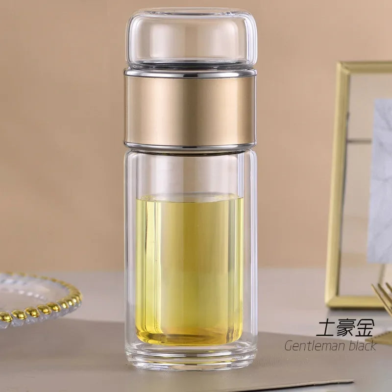 Botella con infusor de té