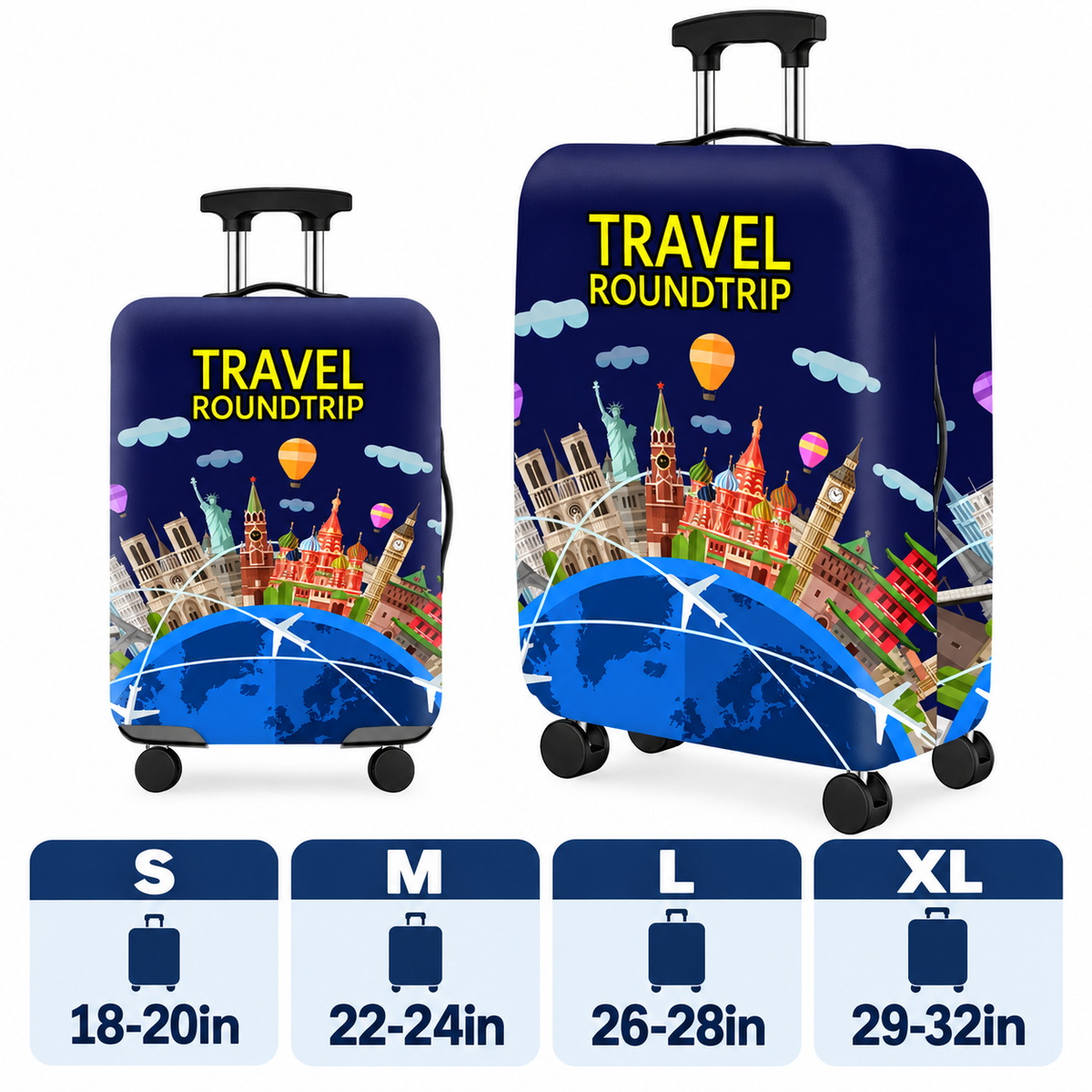 Printed Stretch Suitcase Cover
