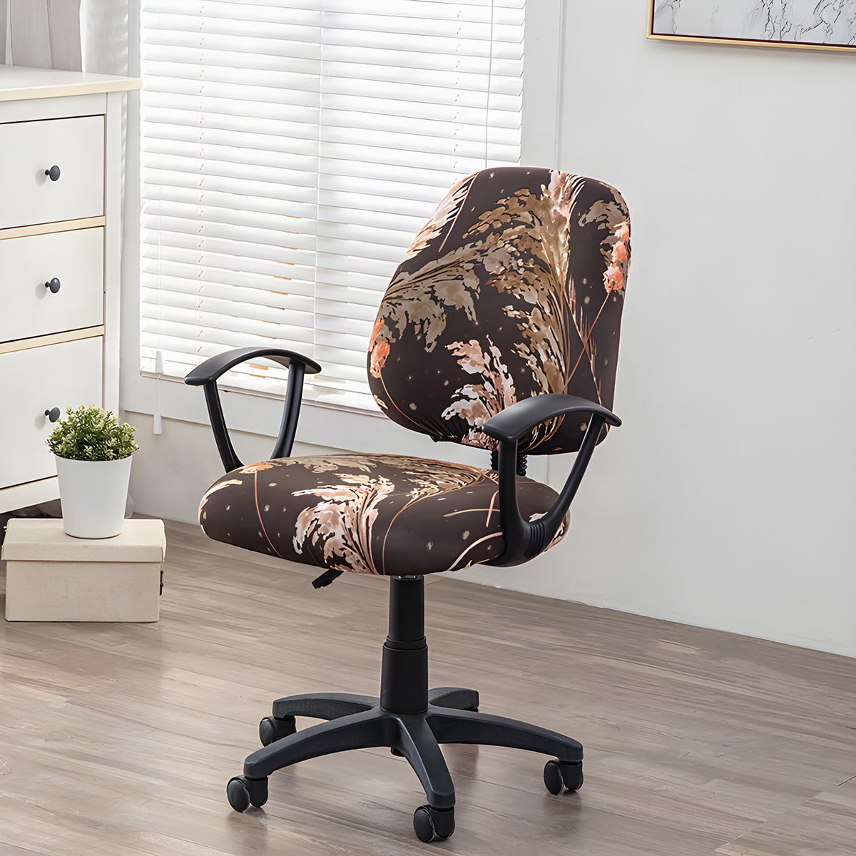 Two-Piece Stretch Office Chair Cover