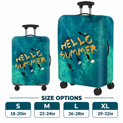 Printed Stretch Suitcase Cover