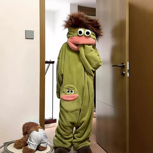 Long-Haired Green Monster Pajamas
