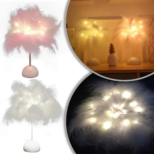 Lámpara de Mesa LED Diseño Pluma