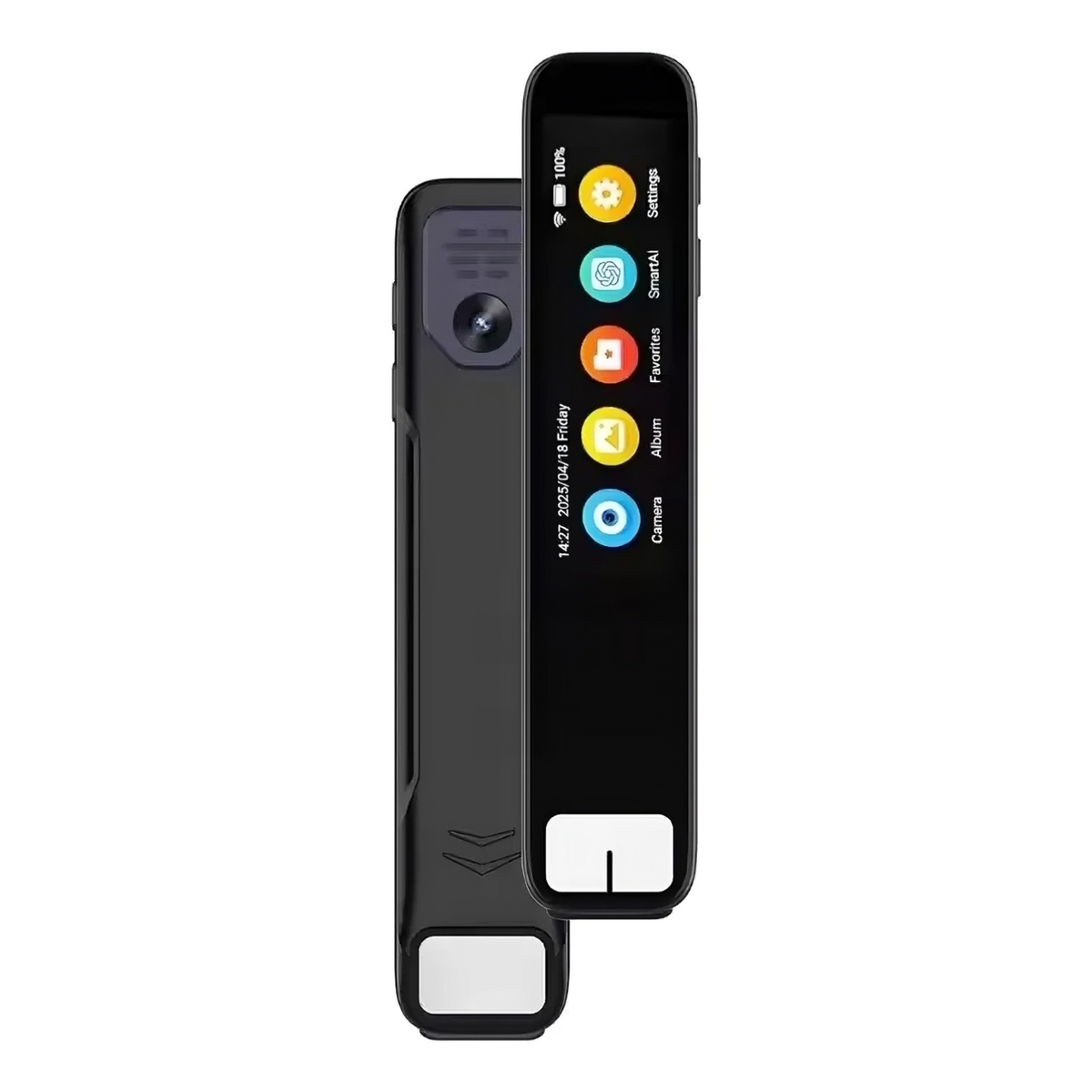 Two GPT AI Translation Pens, black electronic dictionary translator with touchscreen interface