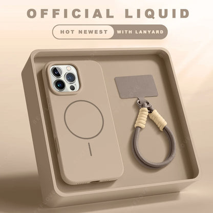 Funda magnética para teléfono con cordón
