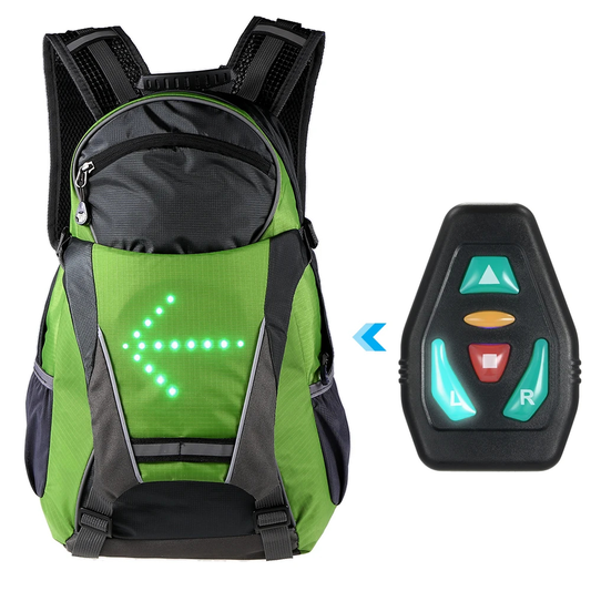 Remote-Control Turn Signal Cycling Backpack