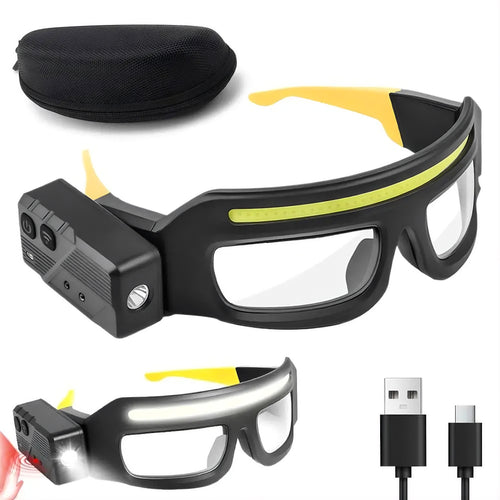 Gafas con linterna LED frontal