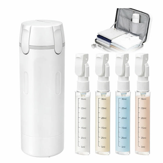 Flacon distributeur de voyage 4-en-1
