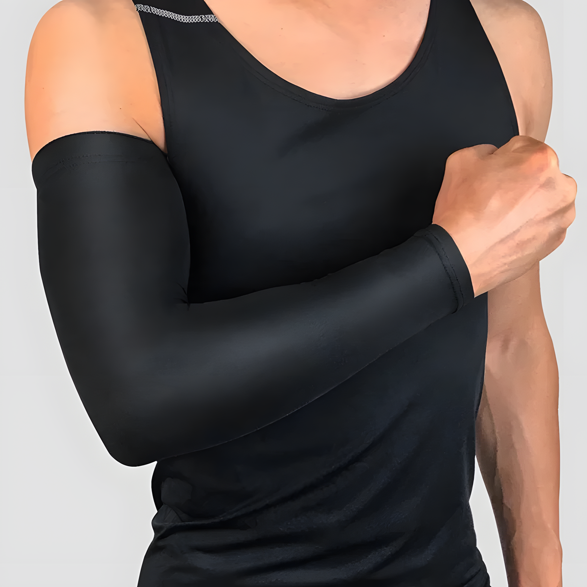 Single Sports Arm Sleeve with Grip Band