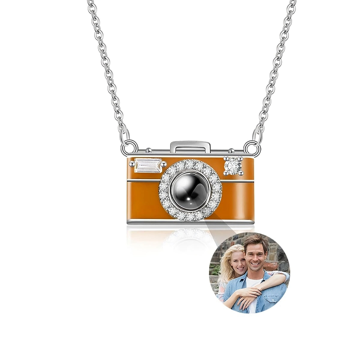 Custom Photo Camera Necklace