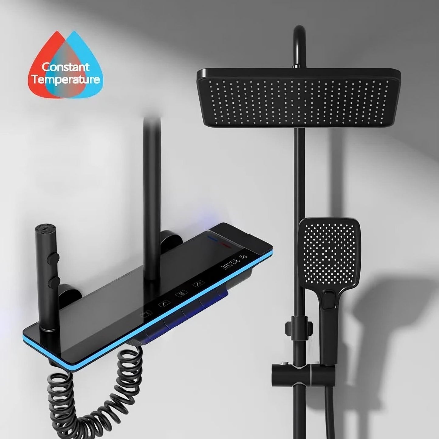 Conjunto de sistema de termostato para ducha de lujo