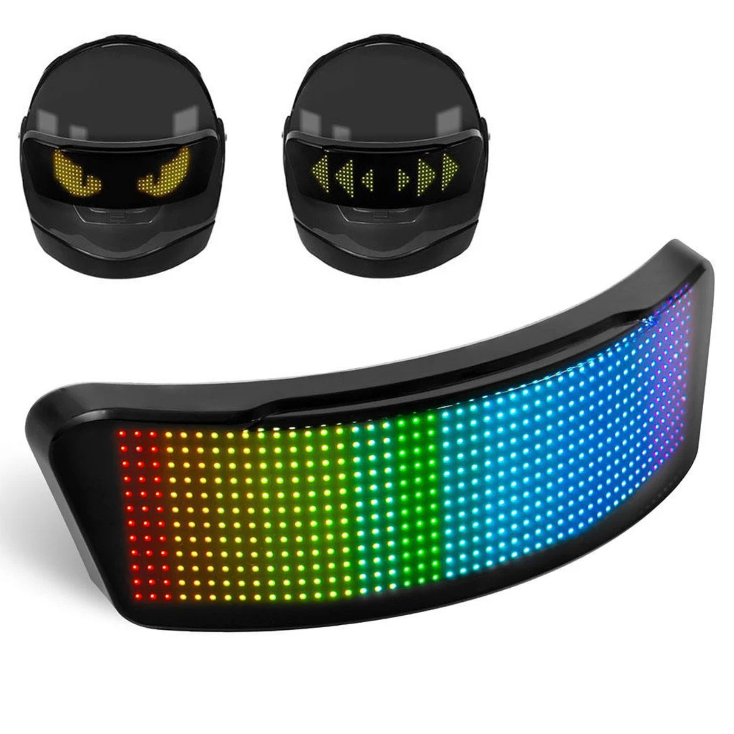 Pantalla LED programable para casco de motocicleta