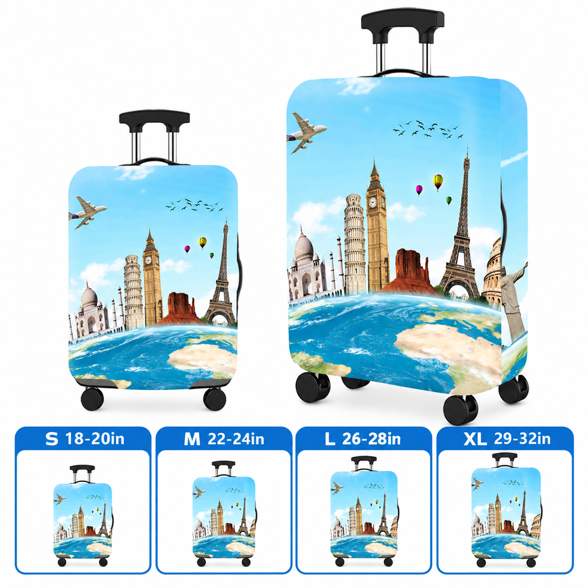 Printed Stretch Suitcase Cover