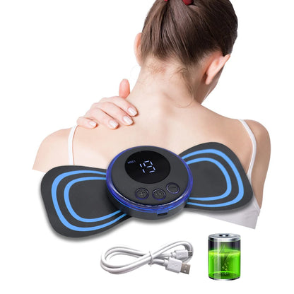 Masajeador de cuello eléctrico recargable con pulsos EMS