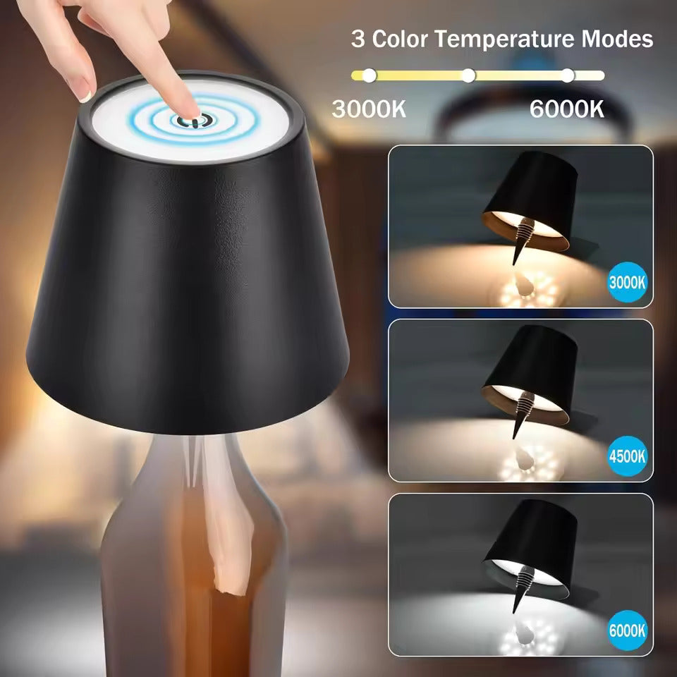Lámpara de mesa LED para botellas