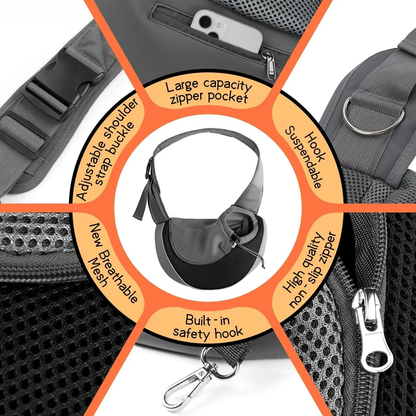 Reflective Pet Carrier Sling Bag
