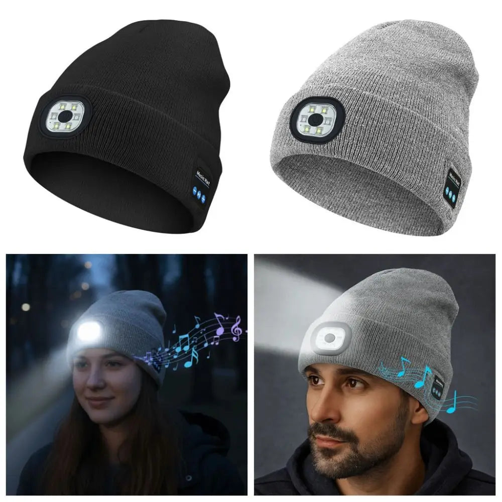 3-in-1 Function Bluetooth Beanie with Light