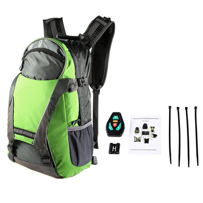 Remote-Control Turn Signal Cycling Backpack