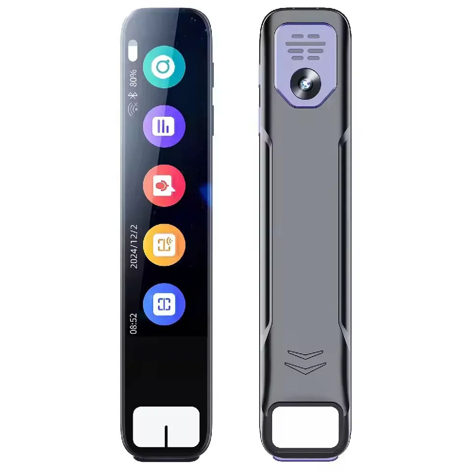 GPT AI Translation Pen by ViralGalleria.com; black handheld translator with purple accents.