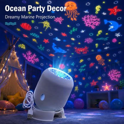 Ocean & Christmas Projection Night Light