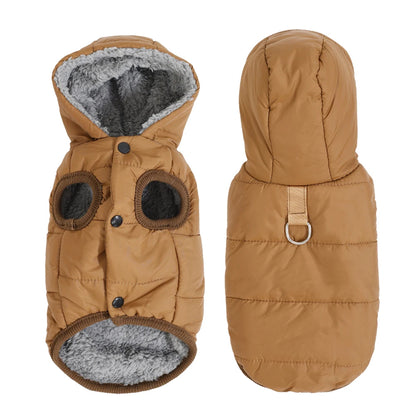 Veste douillette à capuche pour animaux de compagnie