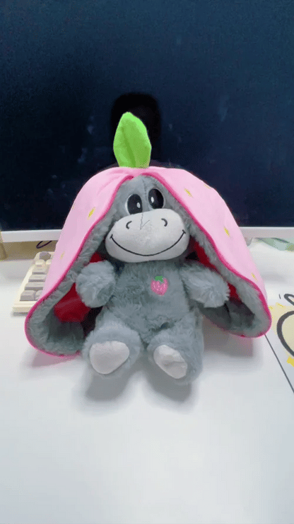 Strawberry Donkey Breathing Plush Doll