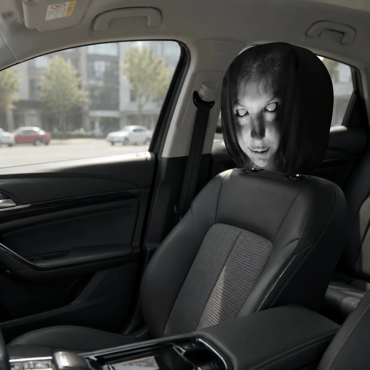 Horror Face Car Headrest Covers