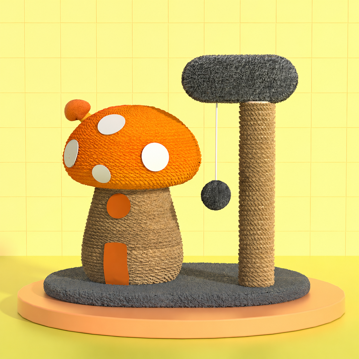 Mushroom Cat Scratching Post