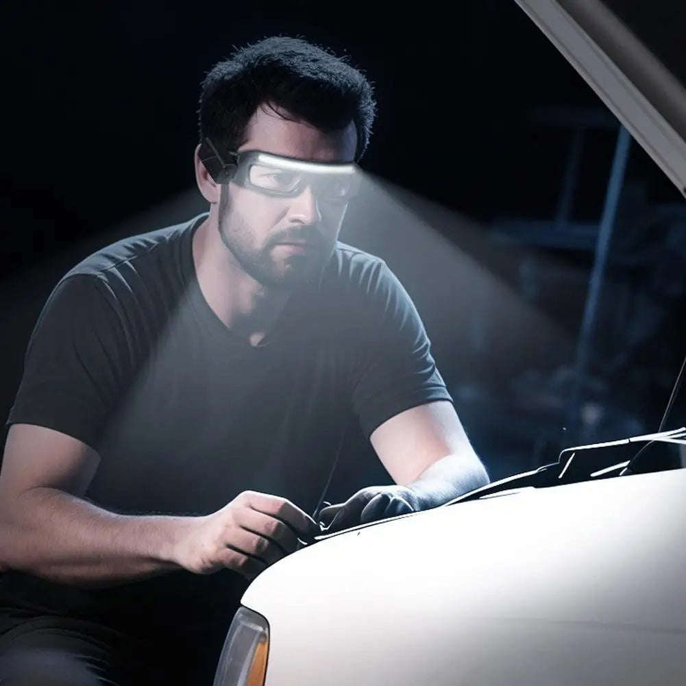 Gafas con linterna LED frontal