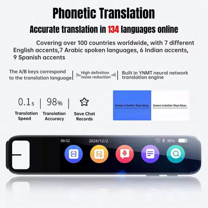 GPT AI Translation Pen black electronic dictionary translator by ViralGalleria.com