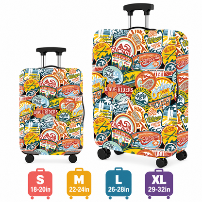 Printed Stretch Suitcase Cover