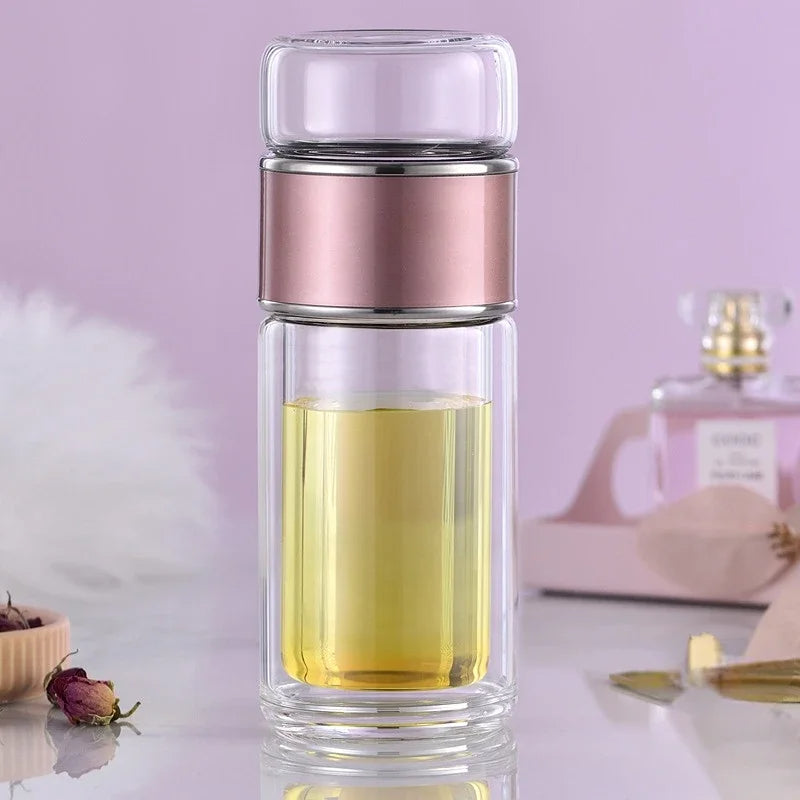 Botella con infusor de té