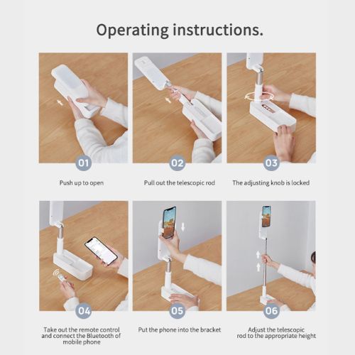 Soporte plegable para teléfono para transmisiones en vivo