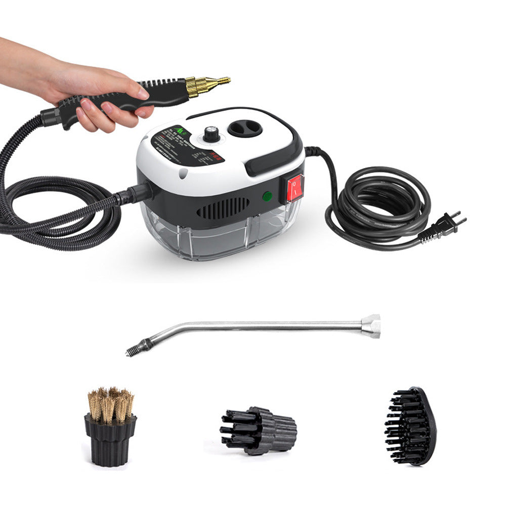 2500W high pressure steam cleaner with floor & steam cleaner accessories including metal wand and 3 brush heads