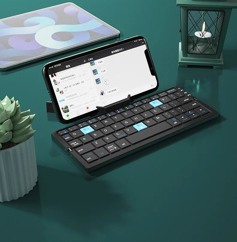 Mini teclado Bluetooth plegable