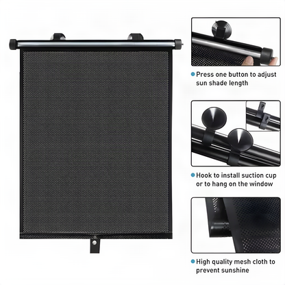 Suction-Cup Roller Window Shade