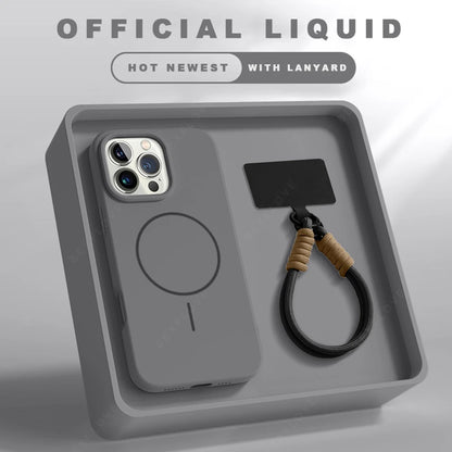 Funda magnética para teléfono con cordón