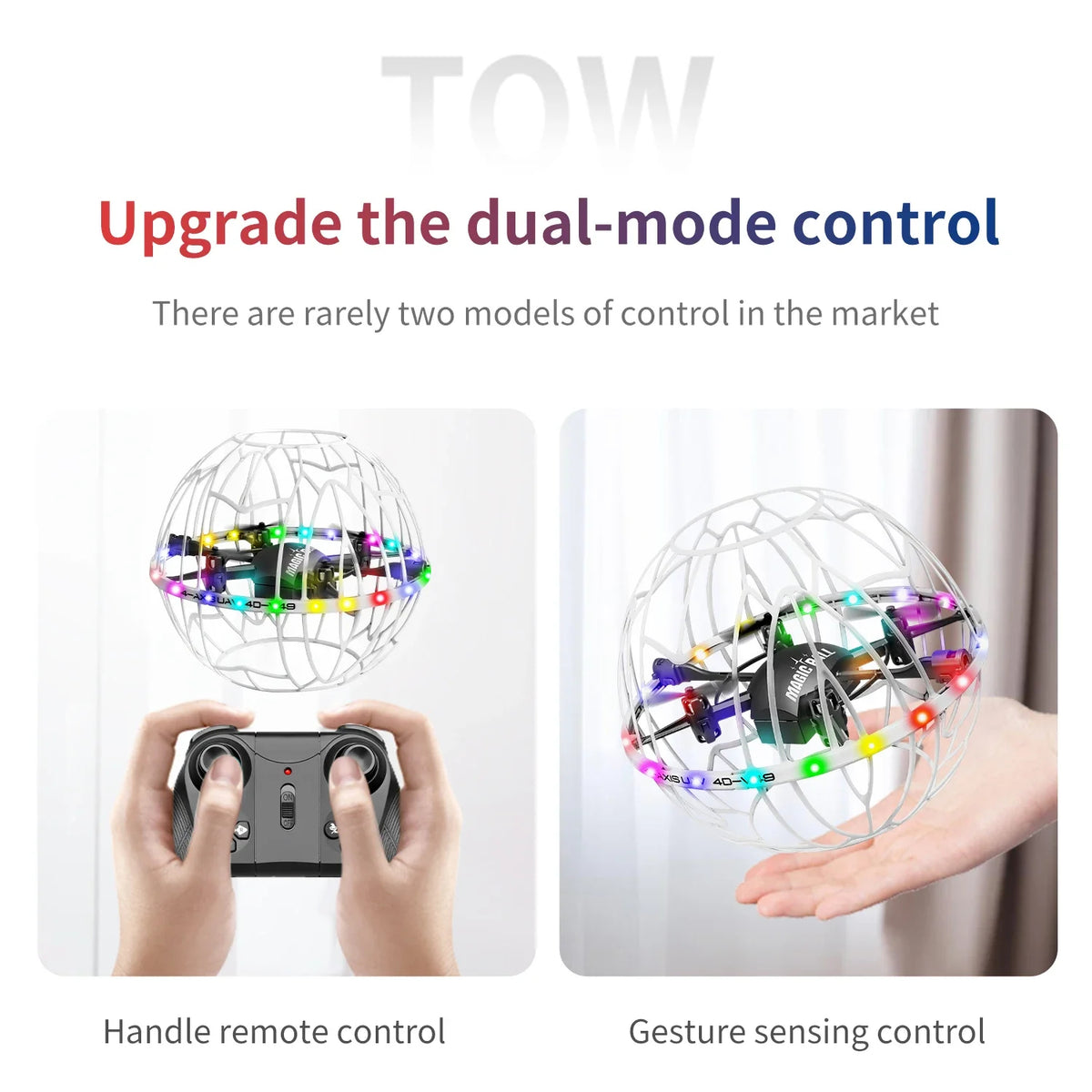 Intelligent Obstacle Avoidance RC Drone with dual-mode control: remote and gesture sensing