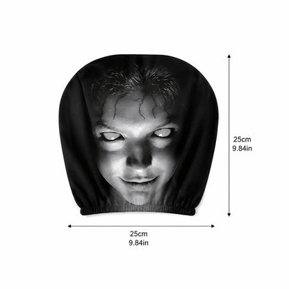 Horror Face Car Headrest Covers