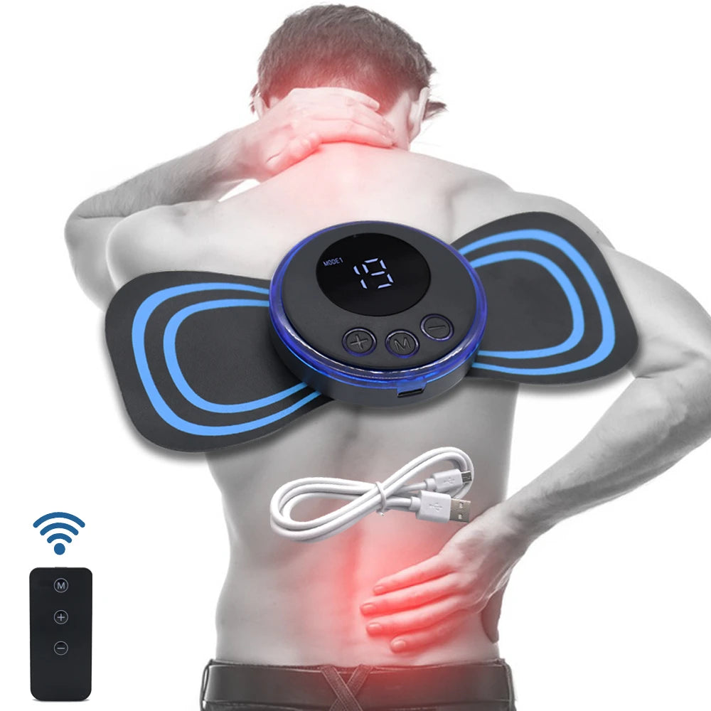 Masajeador de cuello eléctrico recargable con pulsos EMS