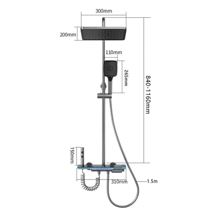Conjunto de sistema de termostato para ducha de lujo
