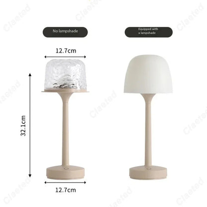 Lámpara de Mesa Hongo con Proyección de Ondas de Agua