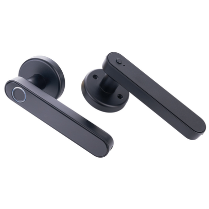Fingerprint Lever Door Handle with Key Backup