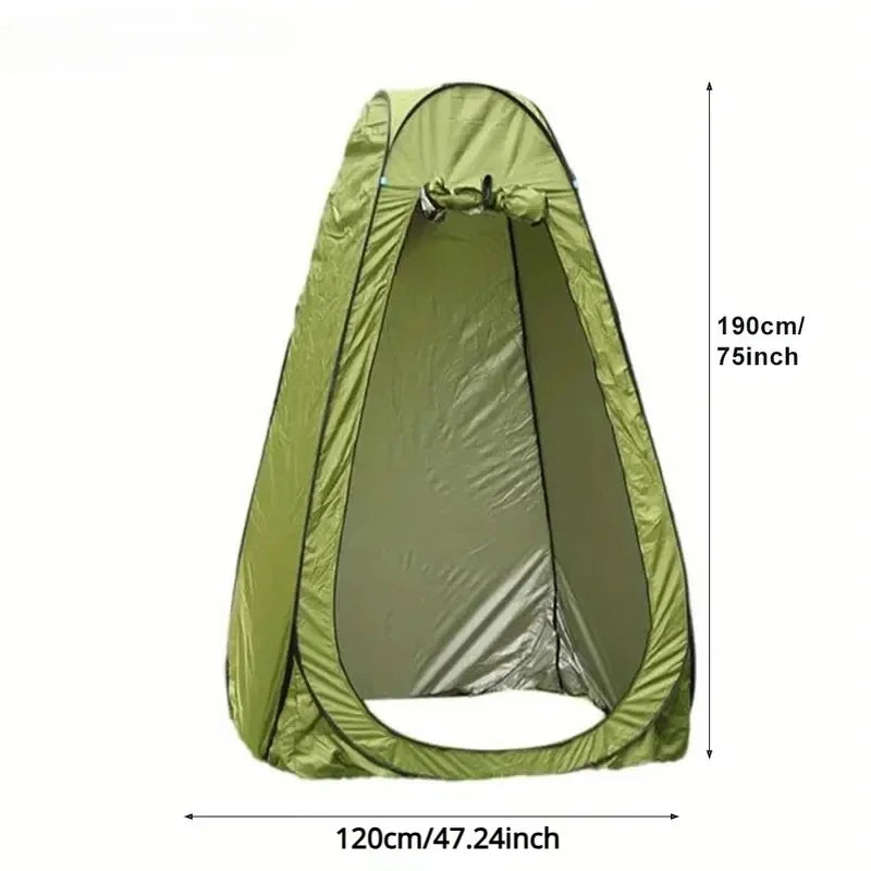 Pop-Up Privacy Tent, green privacy enclosure, ViralGalleria.com, 120cm wide by 190cm tall.