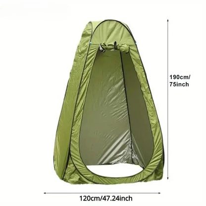 Pop-Up Privacy Tent, green privacy enclosure, ViralGalleria.com, 120cm wide by 190cm tall.