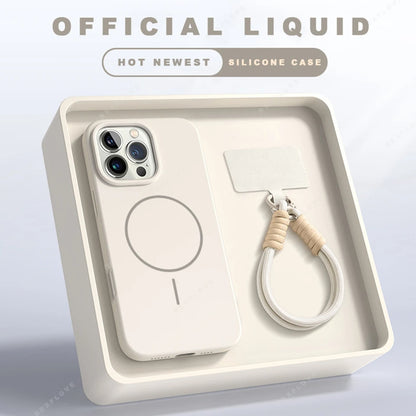 Funda magnética para teléfono con cordón