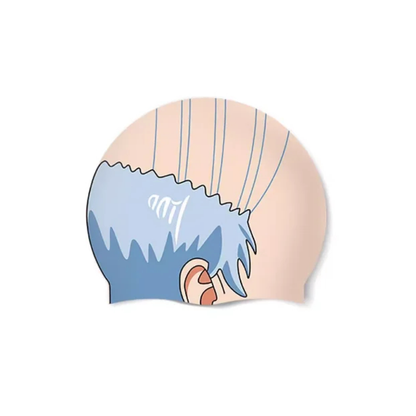 Funny Bald-Head Silicone Swim Cap