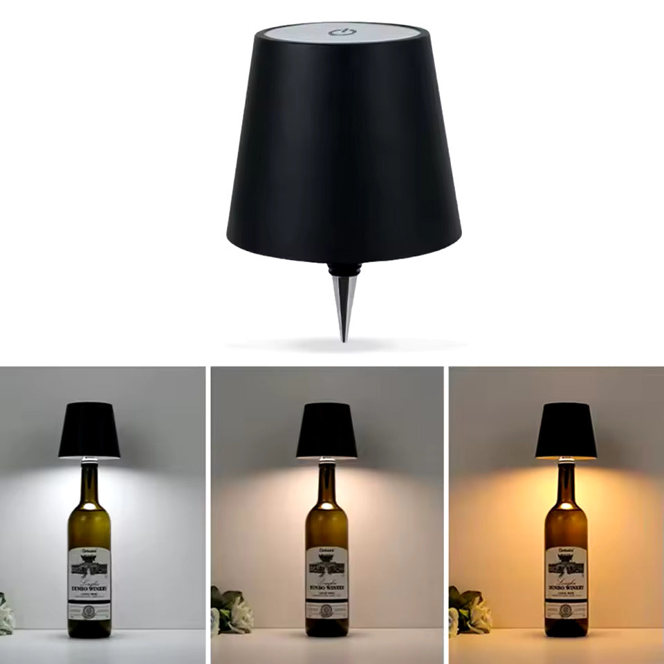 Lámpara de mesa LED para botellas