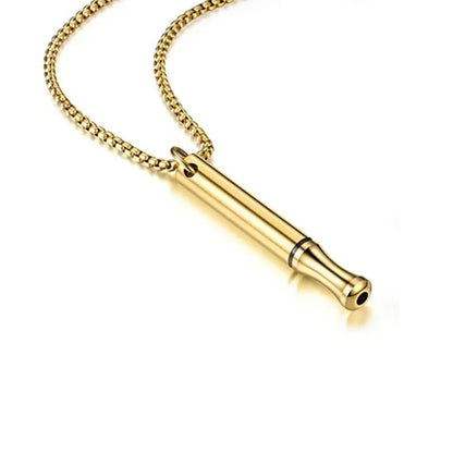 Stainless Steel Mindfulness Breathing Relieve Anxiety Necklace